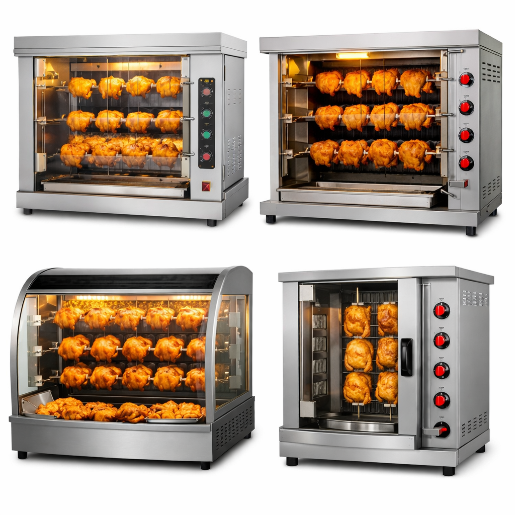 Rotisor pui profesional – ghid complet pentru alegere (HoReCa)