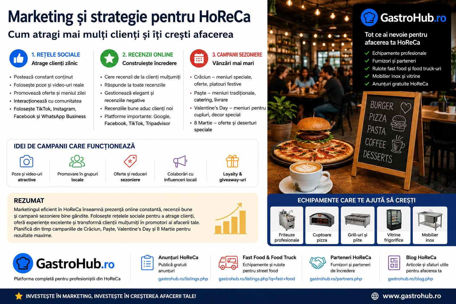 Marketing si strategie pentru restaurante, fast food si cafenele – Cum atragi mai multi clienti in HoReCa