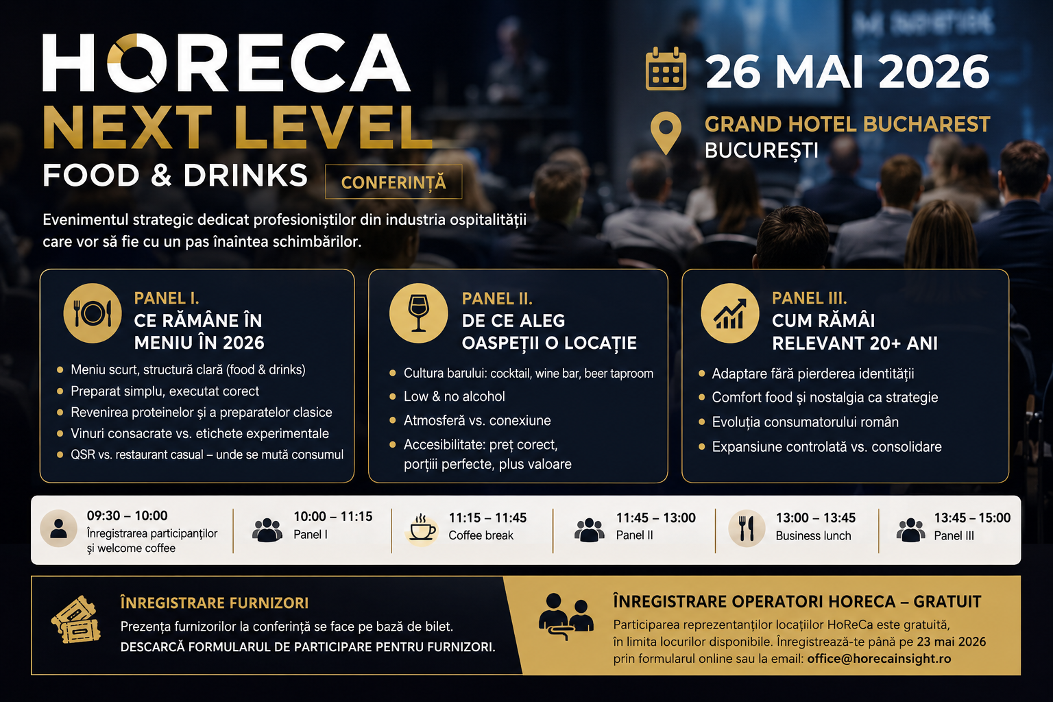 Bucurestiul da tonul in HoReCa: Horeca Next Level FOOD & DRINKS 2026 aduce in prim-plan noile directii din industrie