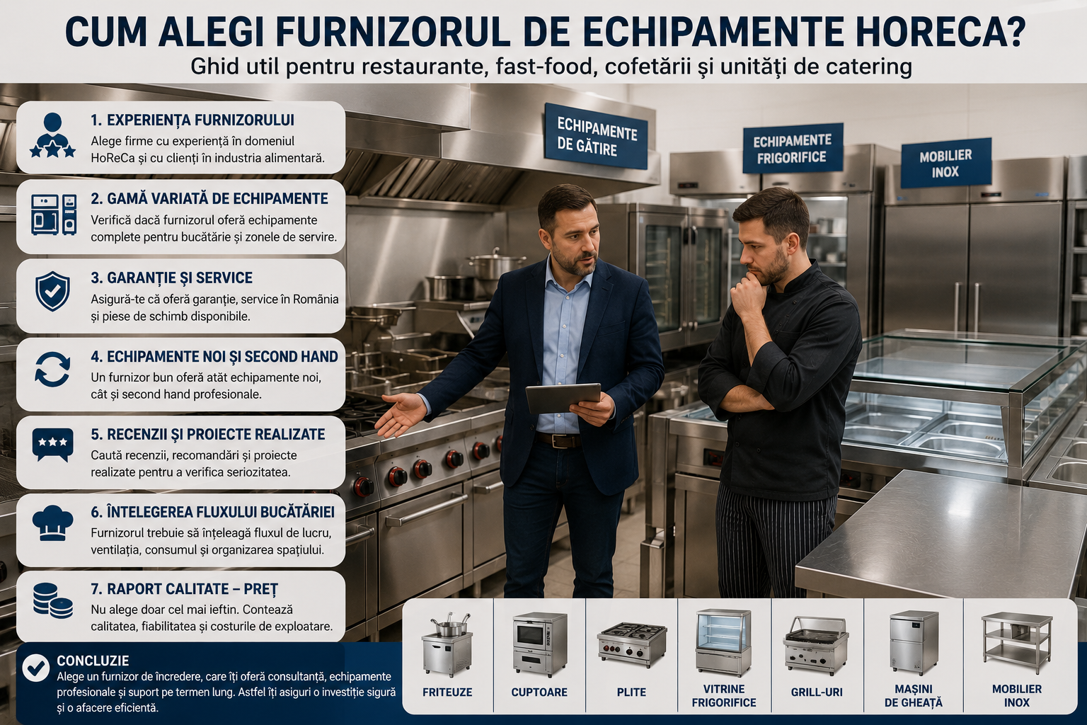 Cum alegi furnizorul de echipamente HoReCa? Ghid util pentru restaurante si fast-food