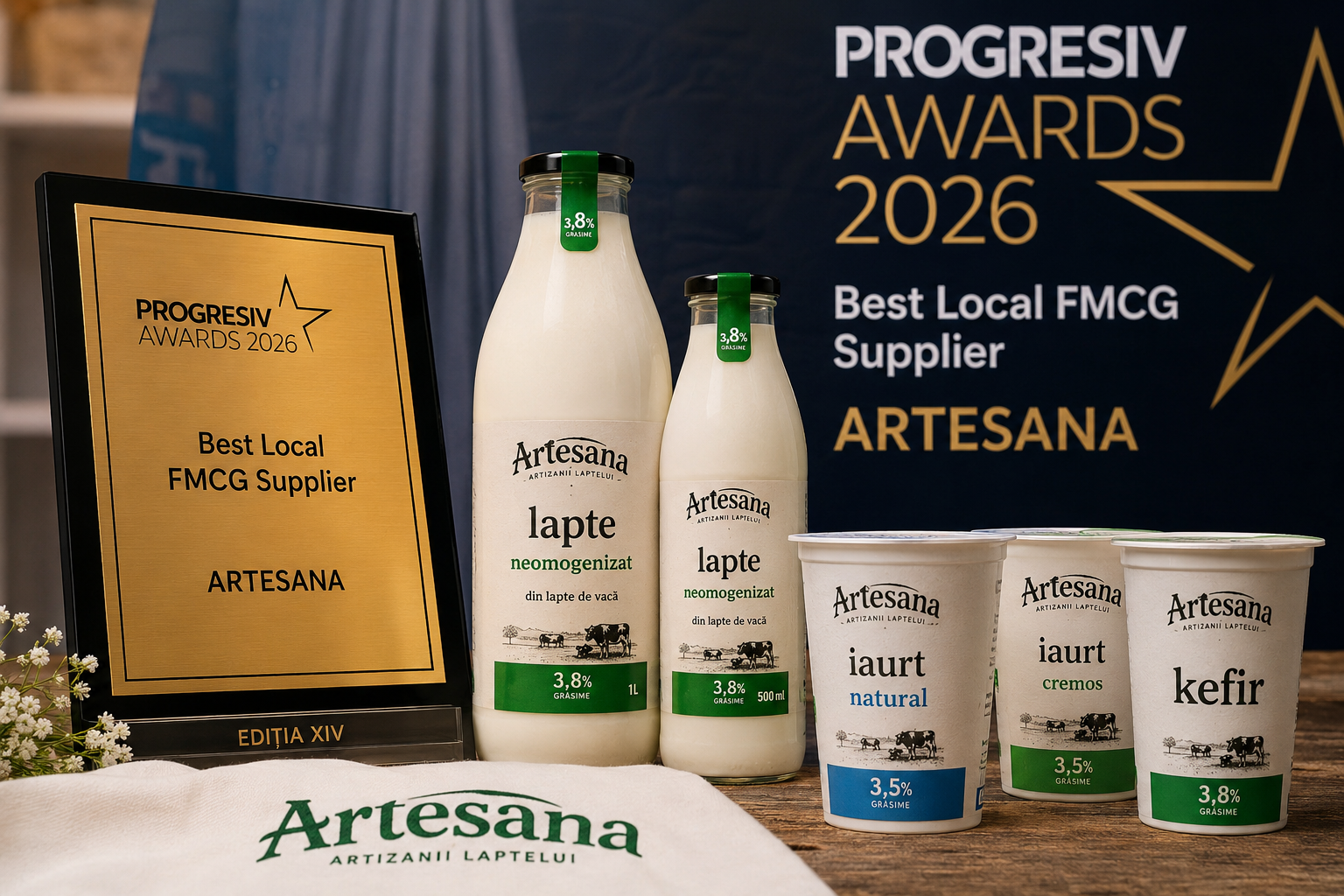 Artesana, desemnata pentru al doilea an consecutiv Best Local FMCG Supplier la Progresiv Awards 2026