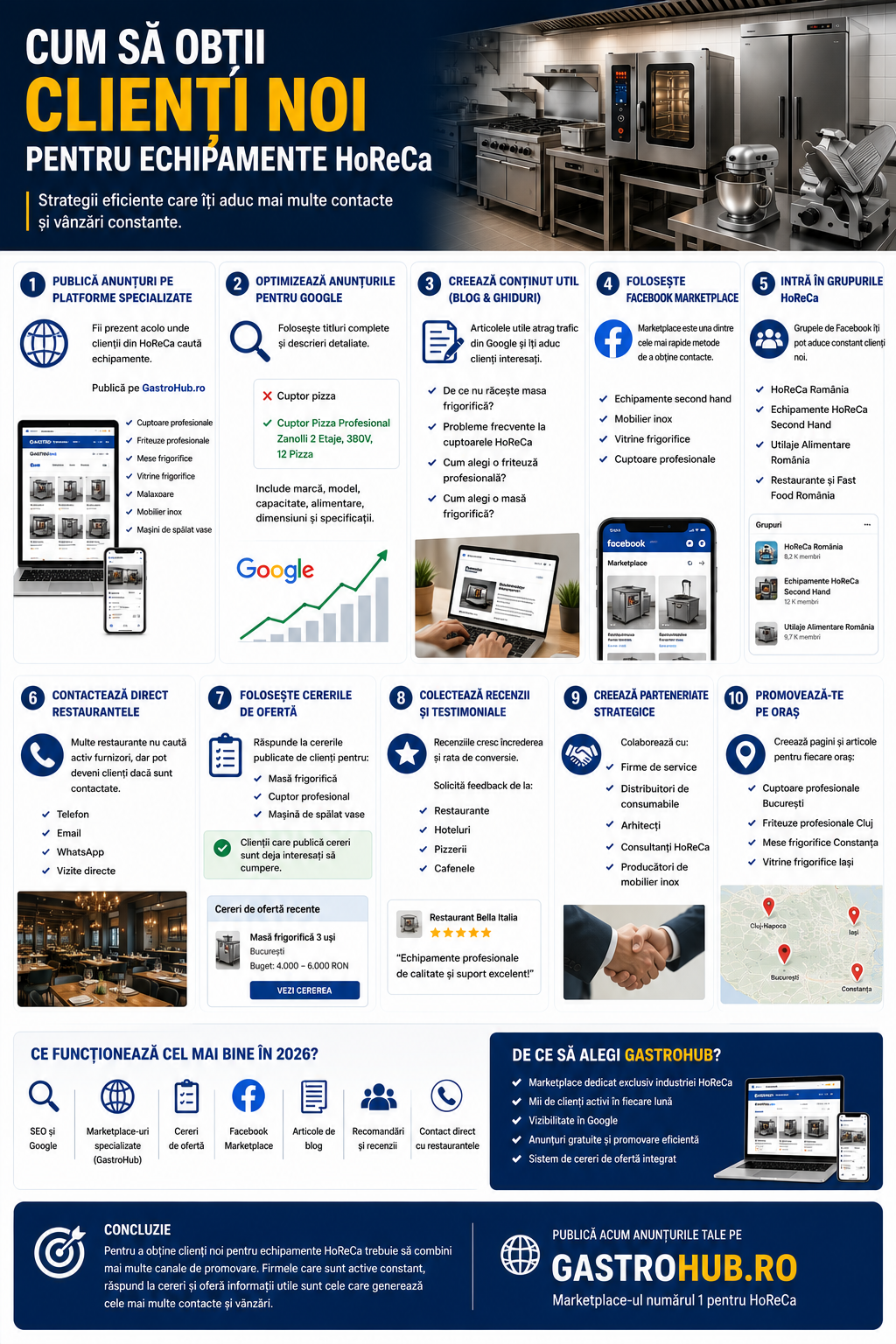 Cum sa obtii clienti noi pentru echipamente HoReCa? Strategii care functioneaza