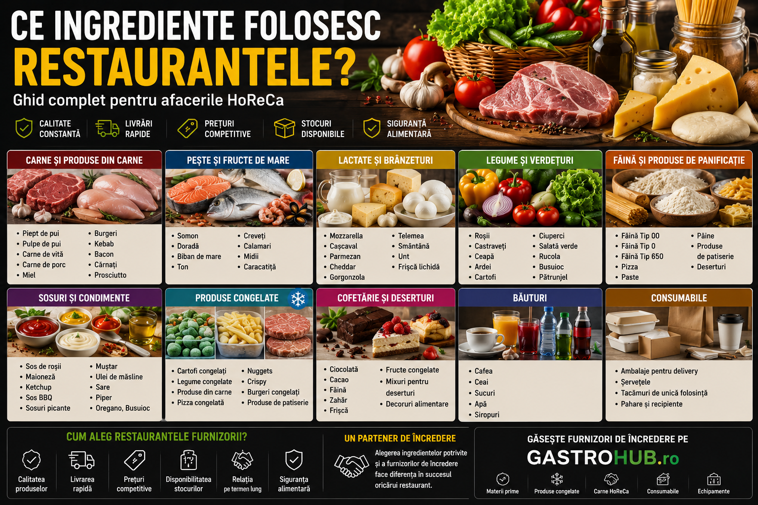 Ce Ingrediente Folosesc Restaurantele? Ghid Complet pentru Afacerile HoReCa