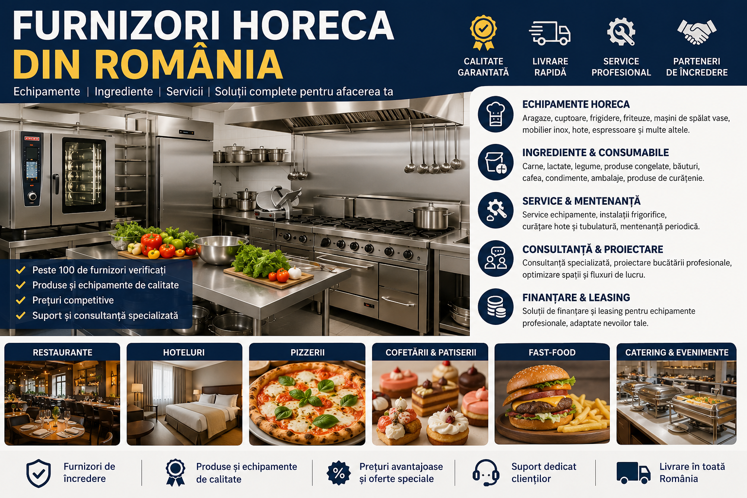 Furnizori HoReCa din Romania - Ghid Complet pentru Restaurante, Hoteluri si Afaceri din Industria Alimentara