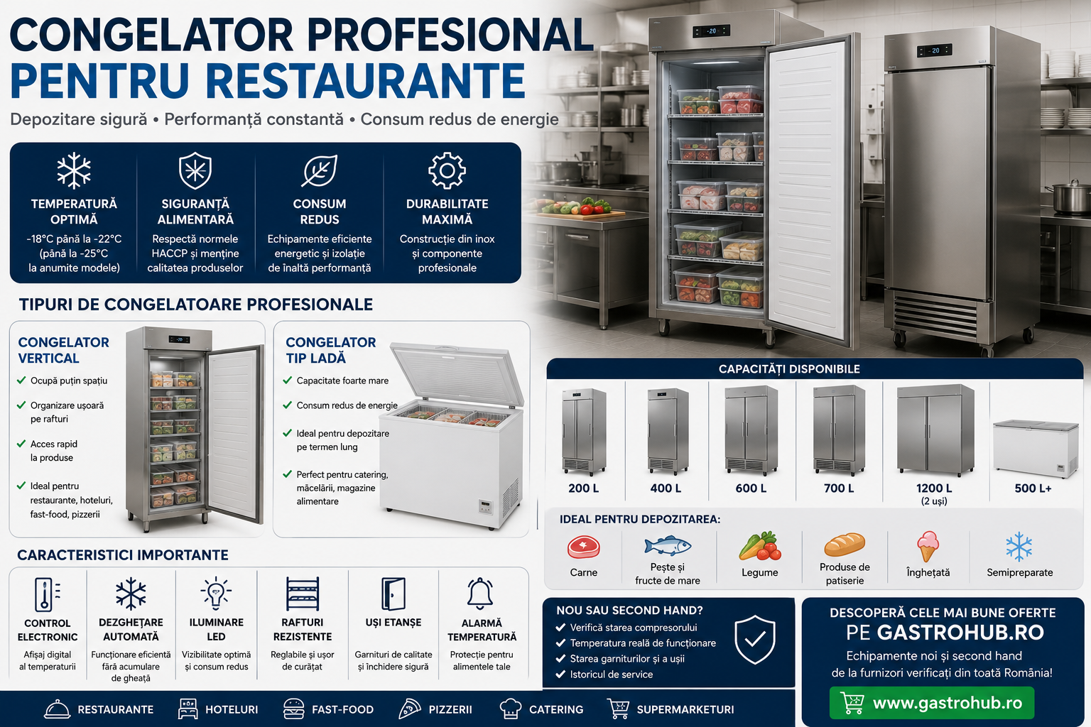 Congelator profesional pentru restaurante – cum alegi modelul potrivit?