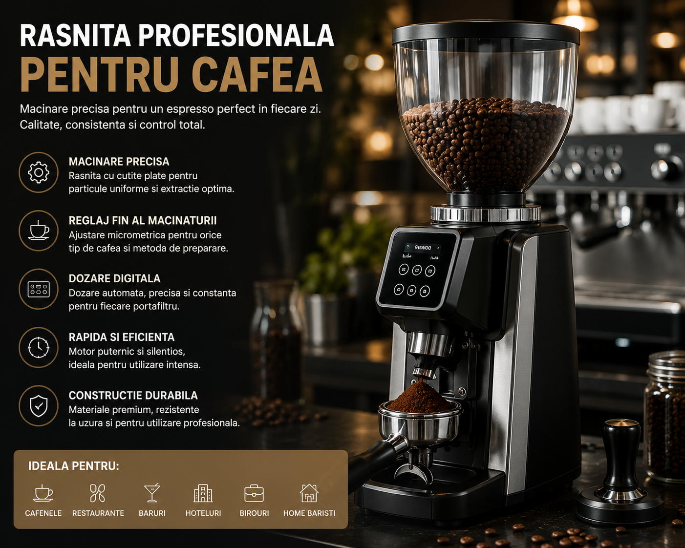 Rasnita profesionala pentru cafea – cum alegi modelul potrivit pentru afacerea ta?