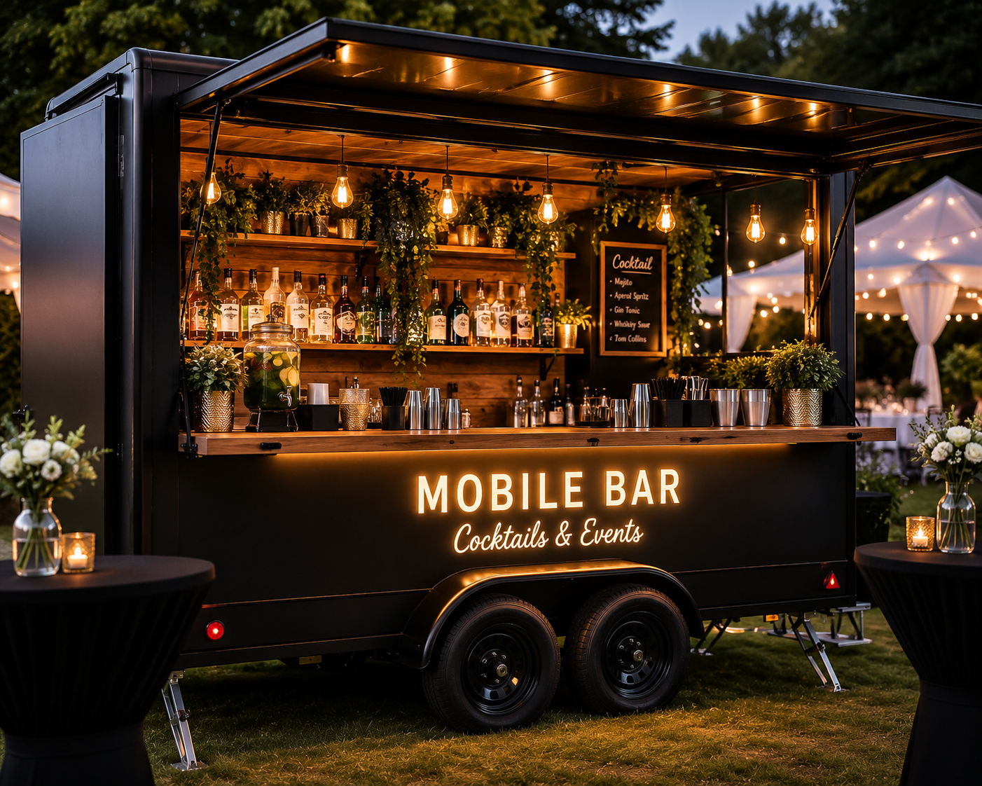 Bar mobil pentru evenimente – ghid complet pentru nunti, botezuri, petreceri private si evenimente corporate