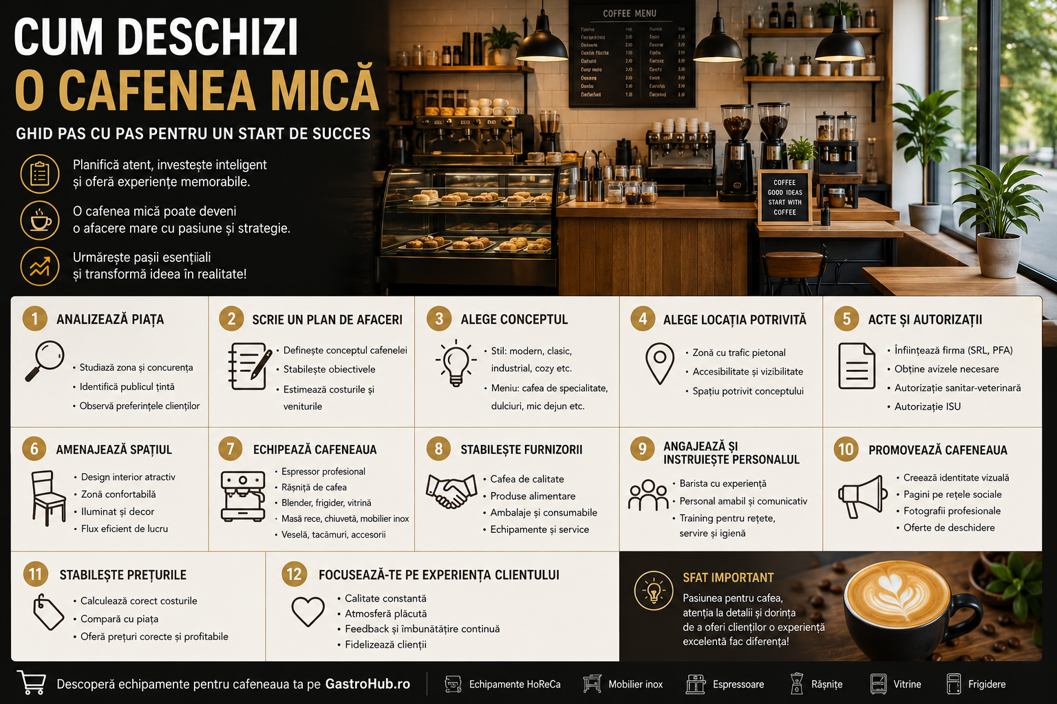 Cum deschizi o cafenea mica – ghid complet pentru incepatori