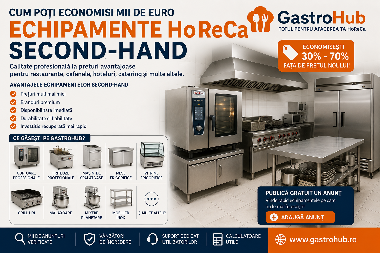Cum poti economisi mii de euro alegand echipamente HoReCa second-hand