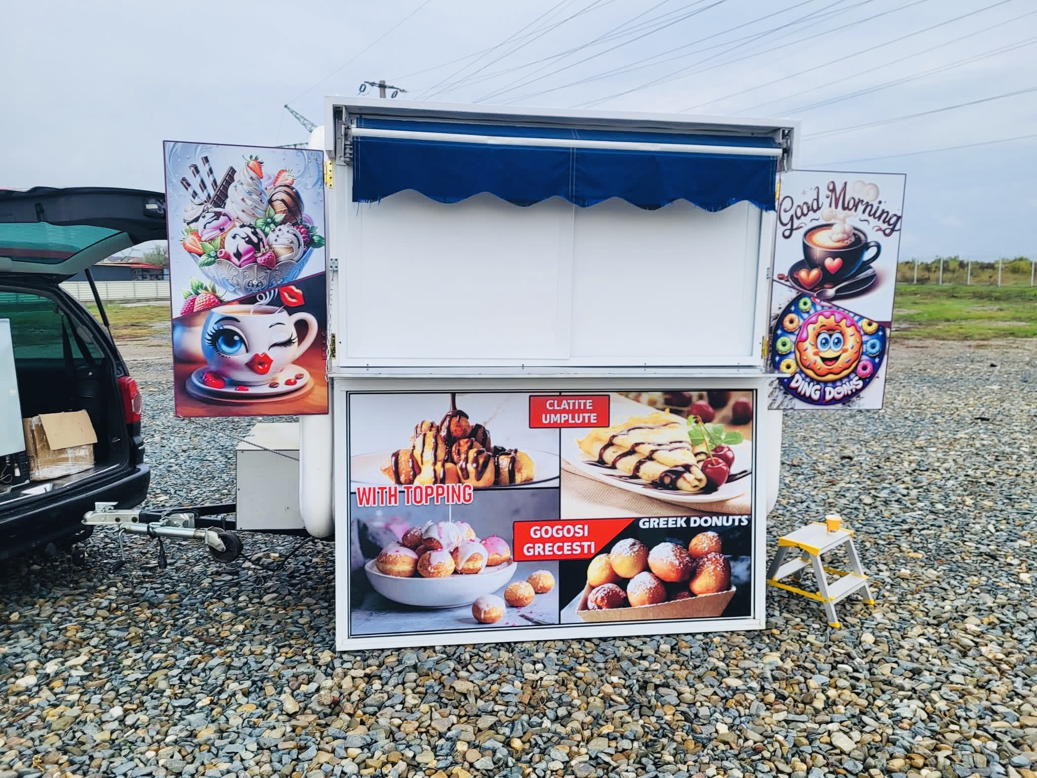 Schimb sau vând rulota fast food truk Pentru sezonul de vară/iarna  Acte la zii , fiscal pe loc . - Imagine 3