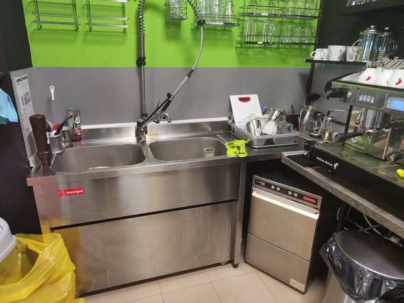 Chiuvetă inox cu 2 cuve + baterie  - Imagine 2