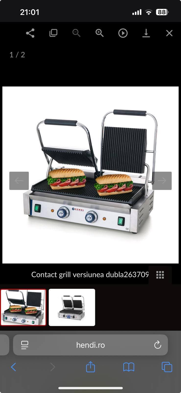 Cuptor, grill dublu, gratar electric mic si mare - Imagine 3