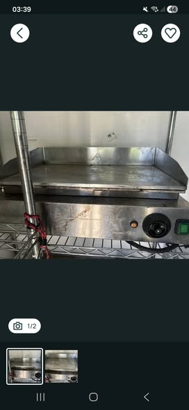 Grătar electric Hendi suprafață netedă, utilizat, în stare bună de funcționare. - Imagine 2