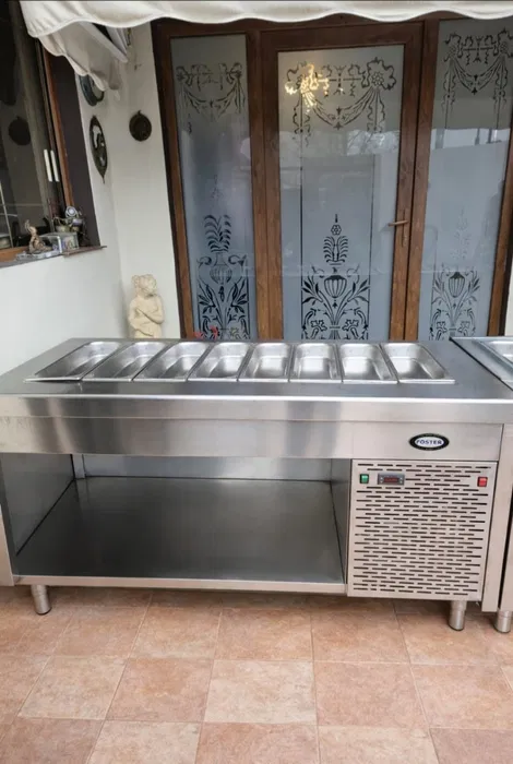 Vitrina frigorifica salate inox HoReCa salad bar masa pizza topping