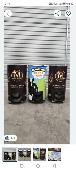 Vitrine frigorifice tip cooler cilindric – Magnum / Ben & Jerry’s | Galati