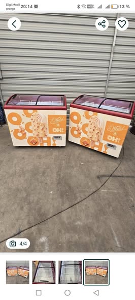 Lazi frigorifice inghetata cu capac sticla – set 2 bucati HoReCa | Galati