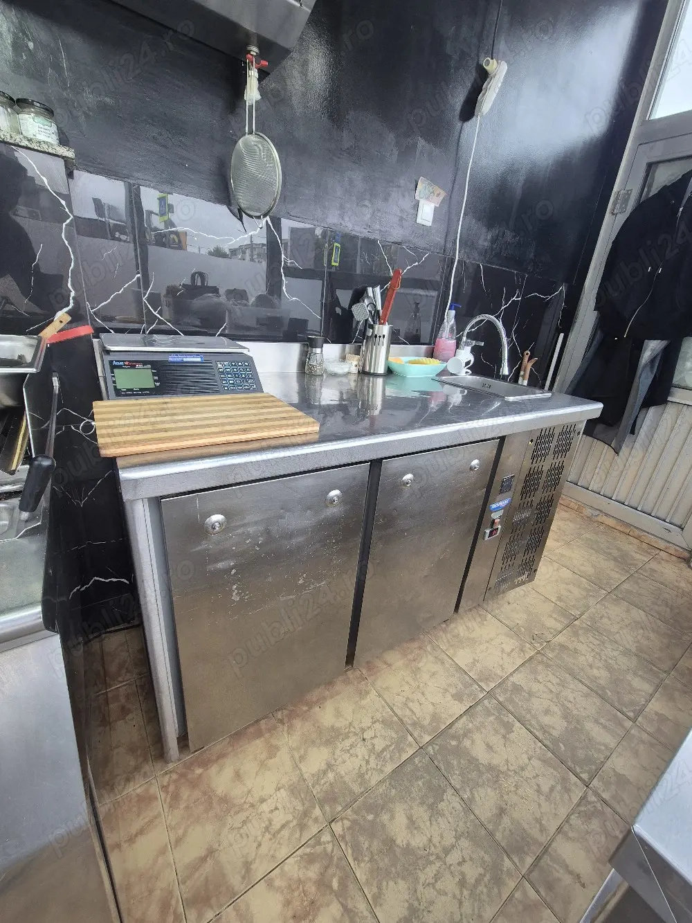 Masa frigorifica 2 usi cu chiuveta inox Tehnodom Italia HoReCa - Imagine 3