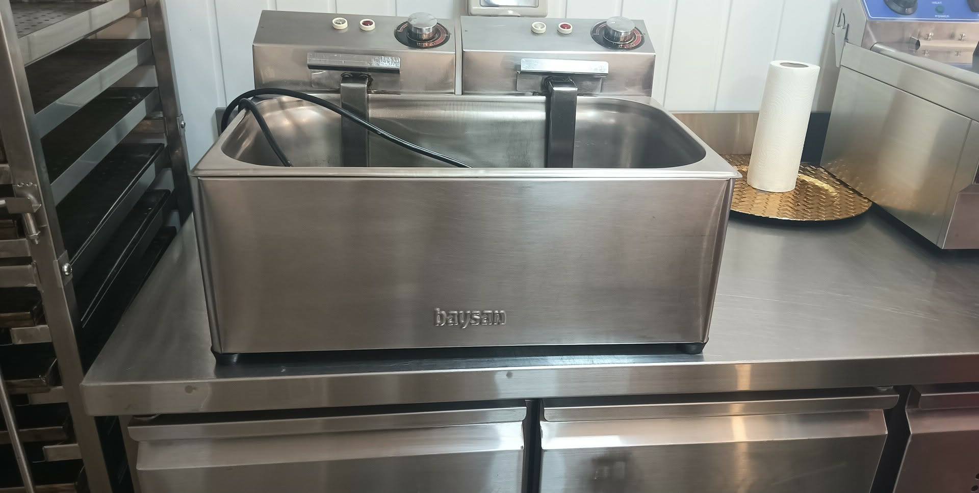 Friteuză electrică profesională dublă – HoReCa | 800 lei
