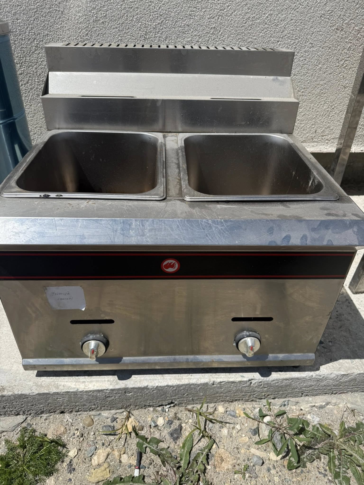 Friteuza profesionala dubla pe gaz 2 cuve pentru fast-food si restaurante | Constanta