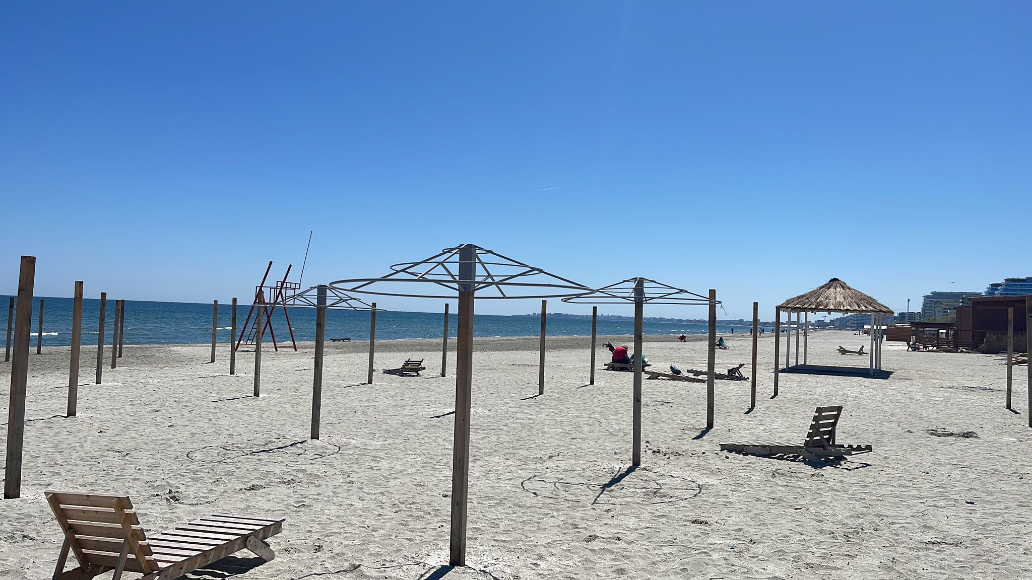 Cadru metalic profesional pentru umbrela plaja 2m | Dotari beach bar Constanta
