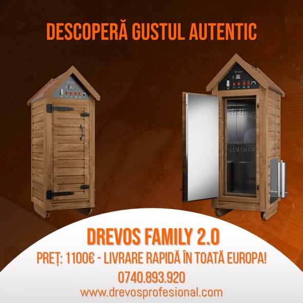 Afumatoare profesionala Drevos Family 2.0 – echipament horeca pentru produse afumate premium