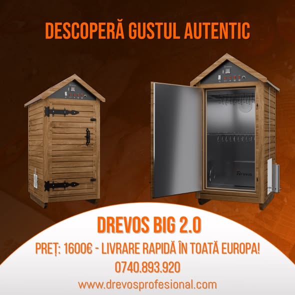 Afumatoare profesionala Drevos Big 2.0 – capacitate mare pentru productie horeca