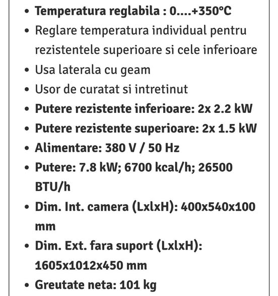 Cuptor profesional pe banda electric – complet digital, stare impecabila - Imagine 2