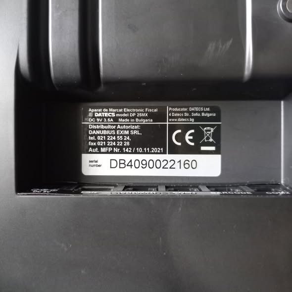 Casa de marcat fiscala Datecs DP-25 MX – conectata ANAF
