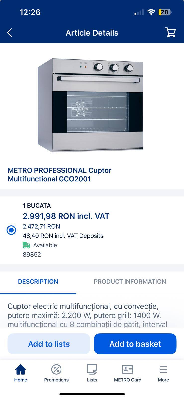 Cuptor electric multifunctional profesional Metro Professional – convectie – horeca - Imagine 3
