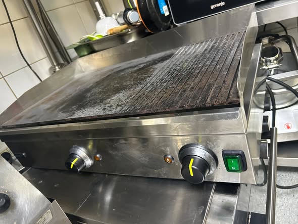 Fry Top / Grill profesional electric horeca inox – plita neteda si striata