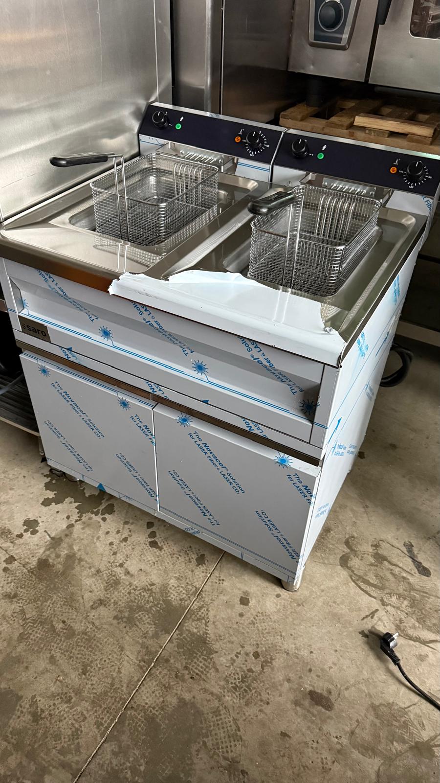 Friteuză profesională electrică dublă Saro 2x9 kW – 400V