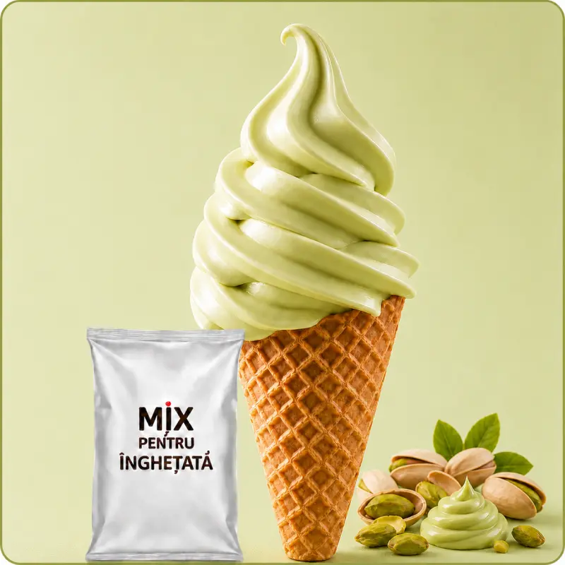 Masa pentru inghetata soft cu aroma de FISTIC – 10 KG | Mix profesional pentru gelaterii si HoReCa