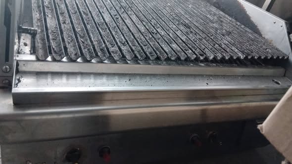 Grill profesional lava rock pe gaz 80x80 – ideal restaurant, fast-food sau steakhouse