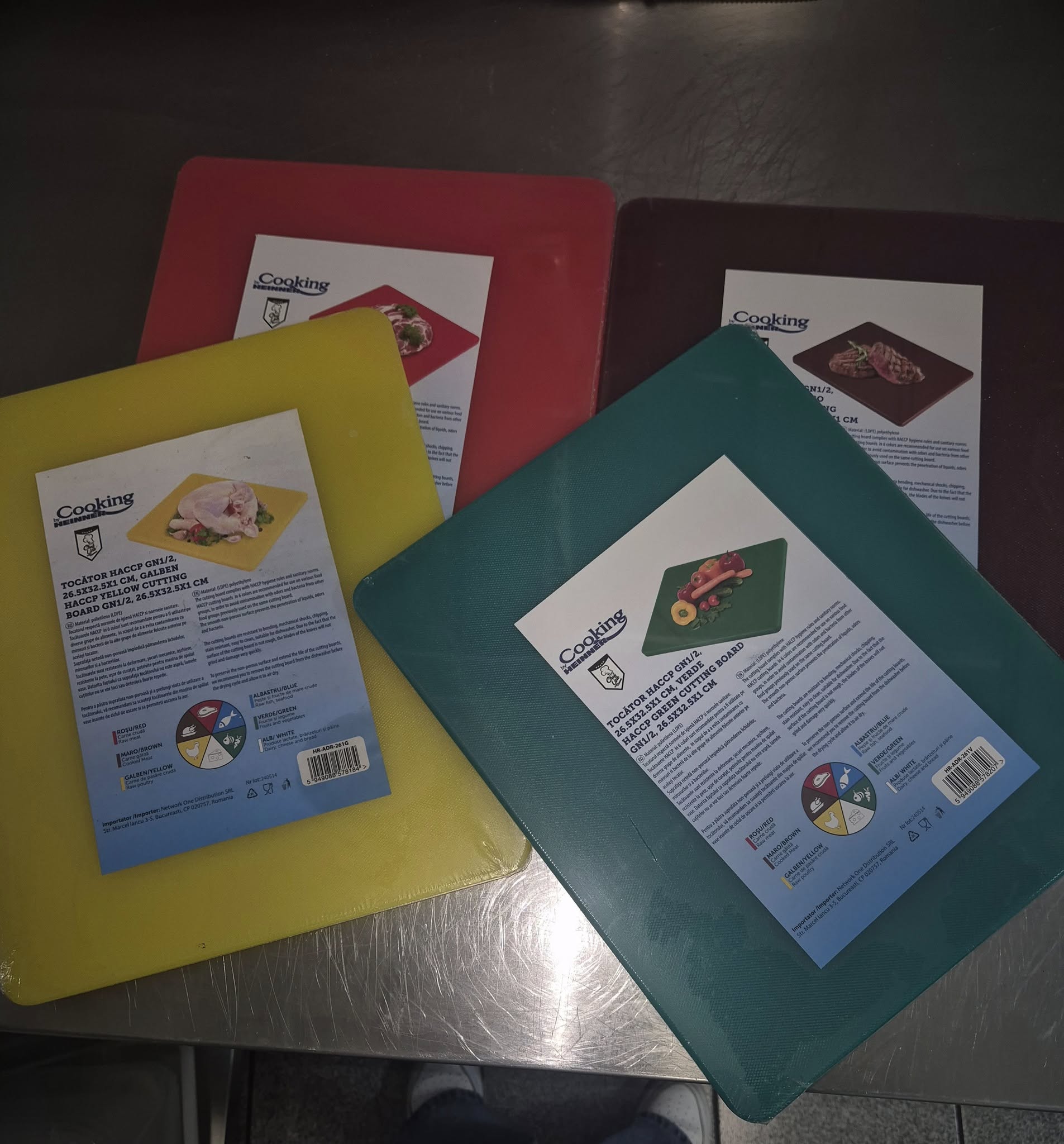 Tocatoare profesionale HACCP colorate pentru bucatarie HoReCa – ideale pentru restaurant, fast-food si catering