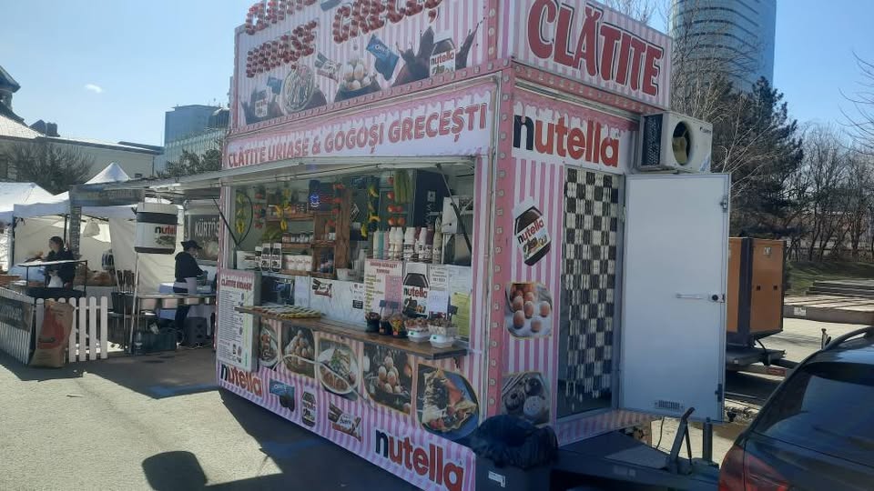Rulota / stand festival pentru clatite uriase si gogosi grecesti – complet echipata - Imagine 2