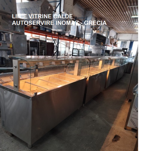 Linie autoservire profesionala INOMAK Grecia – vitrine calde HoReCa