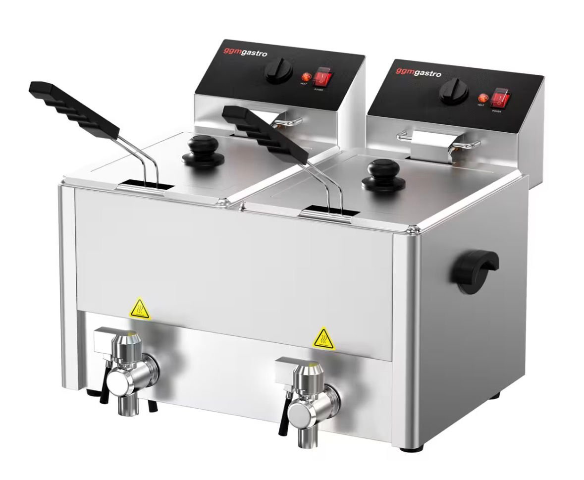 Friteuza profesionala electrica dubla GGM Gastro – NOUA – 2x8L