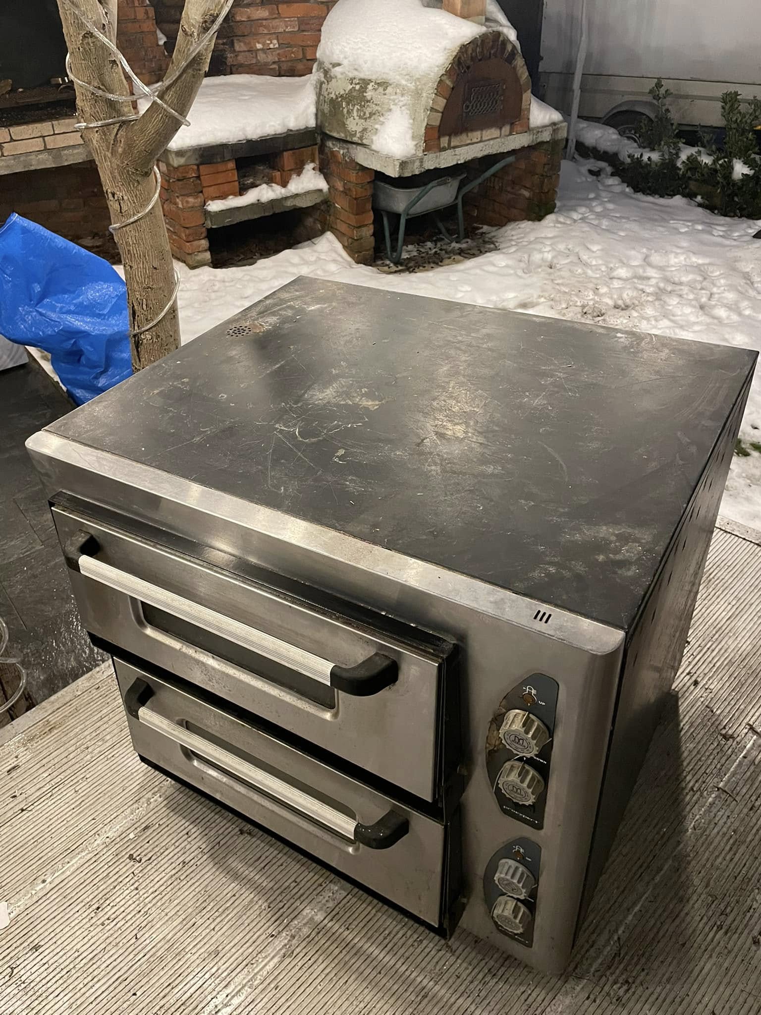 Cuptor profesional pizza / patiserie cu 2 camere – inox – HoReCa