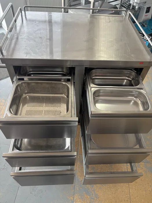 Carucior Profesional Servire si Depozitare Inox cu 6 Sertare – Ideal pentru Restaurante, Catering si Bucatarii HoReCa - Imagine 2