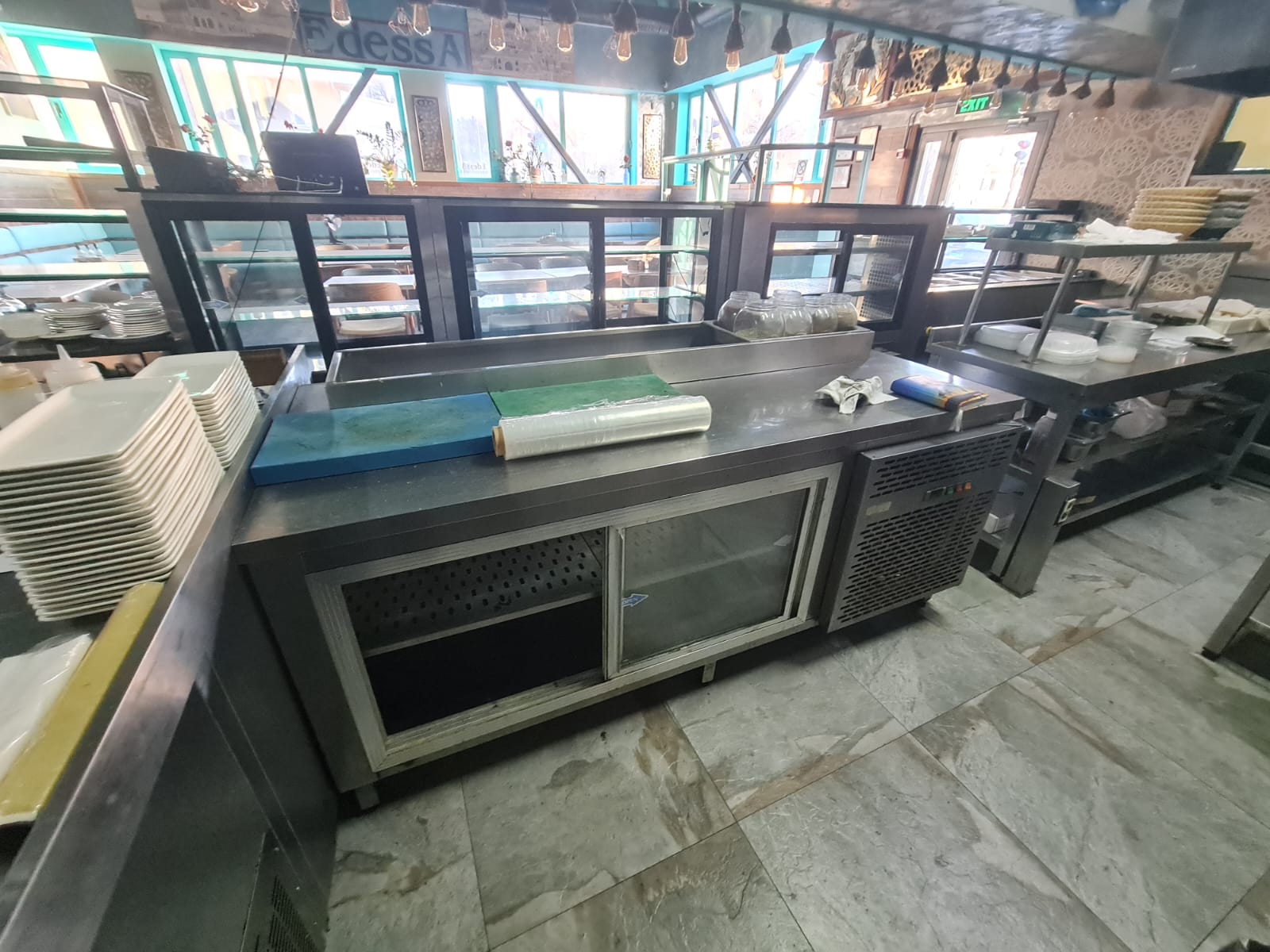 Masa Frigorifica Inox Profesionala SH cu 2 Usi Culisante - 2100 mm | Horeca Bucuresti