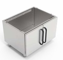 Suport Profesional Inox cu 2 Usi pentru Echipamente HoReCa - 60x60 cm