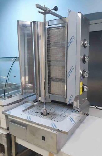 Aparat Profesional Shaorma / Kebab pe Gaz cu 4 Arzatoare - Imagine 2