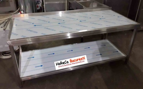 Masa de Lucru Profesionala din Inox cu Polita Inferioara - 140 x 60 cm
