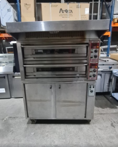 Cuptor Profesional de Pizza Electric cu 2 Camere si Dospitor Incorporat - SH, Stare Foarte Buna