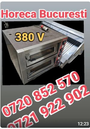 Cuptor Pizza Profesional 2 Camere – 4+4 Pizza, Alimentare 380V