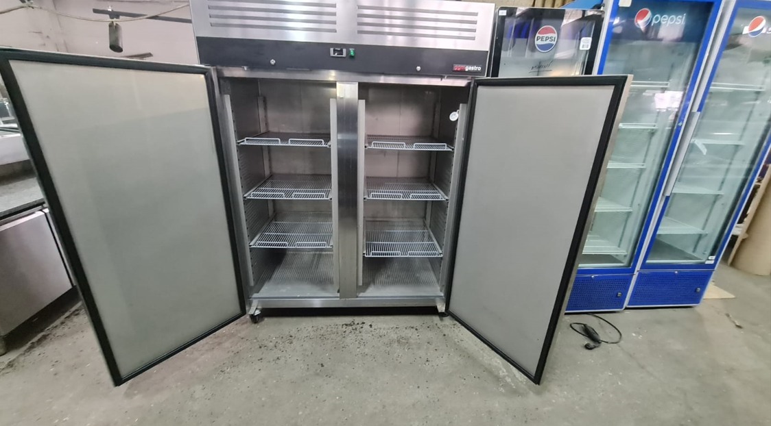 Frigider Profesional Inox cu 2 Usi Inox – Italia, Stare Foarte Buna - Imagine 2