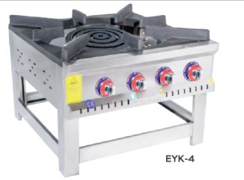 Aragaz Profesional de Podea pentru Oale Mari – 4 Focuri Concentrice, Gaz, 22.5 kW - Imagine 2
