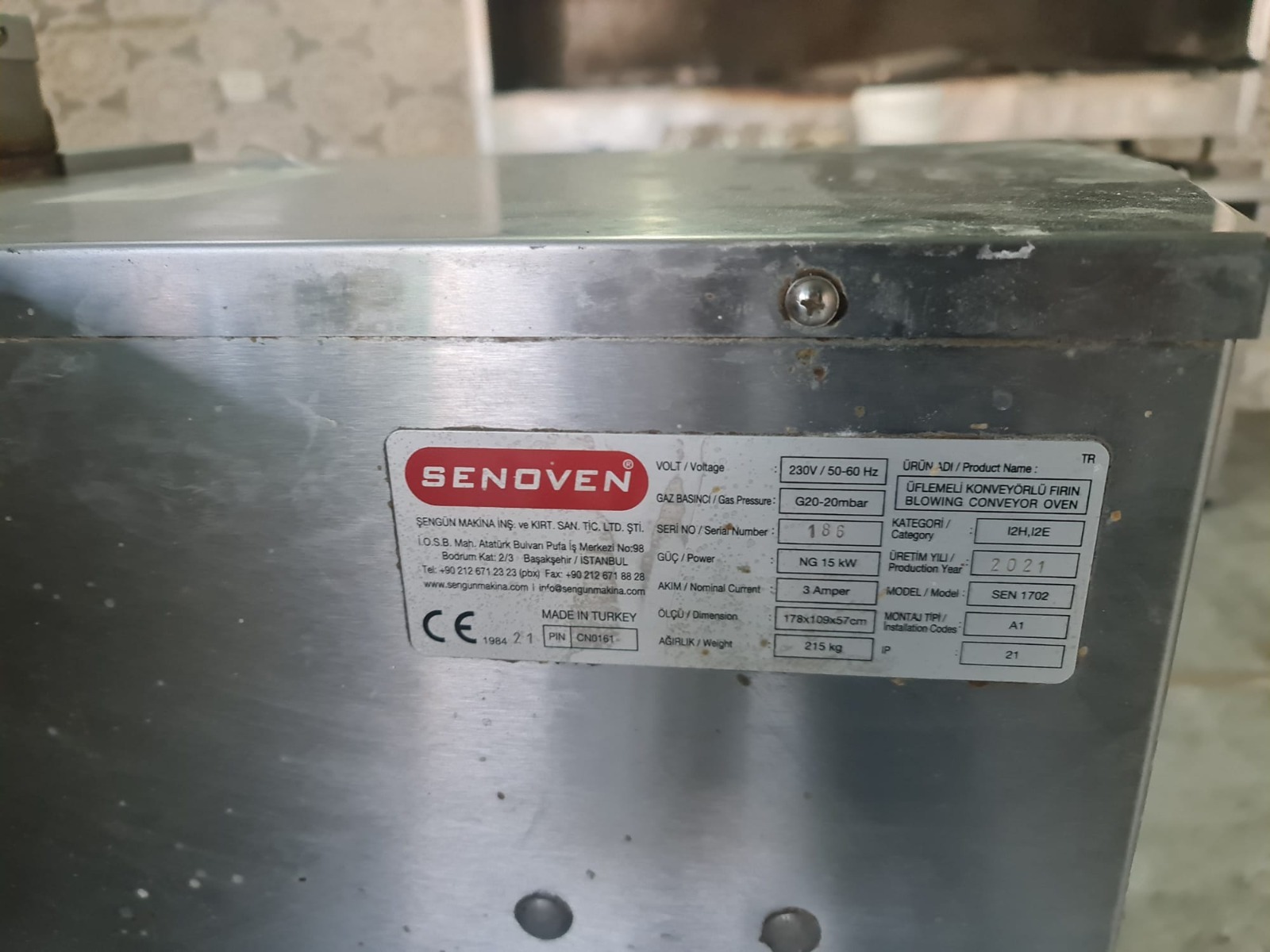 Cuptor Tunel SENOVEN pe Gaz pentru Covrigi si Pizza – Banda 170 cm, An 2021 - Imagine 2