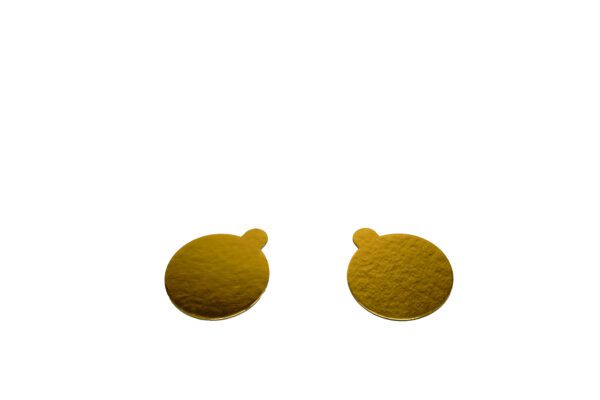 Disc Auriu pentru Torturi si Prajituri Ø 8 cm – Set - Imagine 2