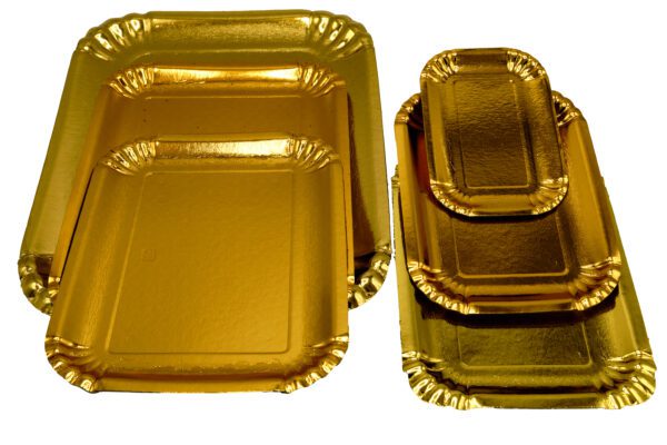 Platou Auriu Cofetărie – Servire Elegantă pentru Prăjituri și Torturi Premium - Imagine 3